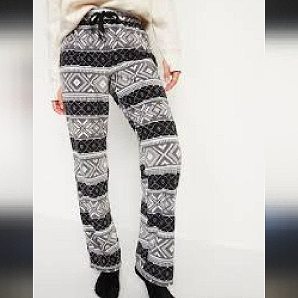 Mid-rise Patterned Micro Performance Fleece Pajama Pants